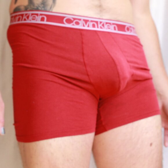 Calvin Klein Red Boxer Trunk Polyester Elastic Waistband Underwear Shorts XL - Picture 3 of 7